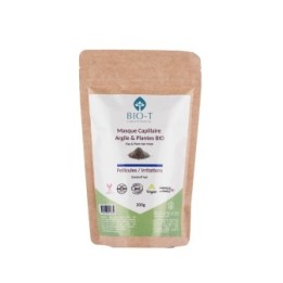 BIO-Haarmaske mit Tonerde & mit ayurvedischen Pflanzen, Schuppen & Irritationen - 200g - BIO-T