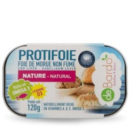 Fegato di merluzzo "Protifoie", naturale e non affumicato - Ricco di Omega 3 e vitamine - 120g - De Bardo