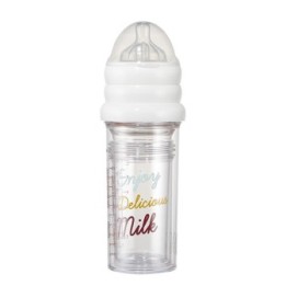 Set de 3 biberons "Enjoy Delicious Milk" - Permet de gagner 70% de place - 1x 360ml + 2x 210ml - Le Biberon Français