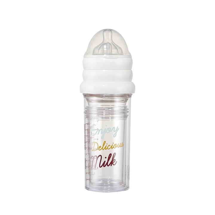 Set de 3 biberons "Enjoy Delicious Milk" - Permet de gagner 70% de place - 1x 360ml + 2x 210ml - Le Biberon Français
