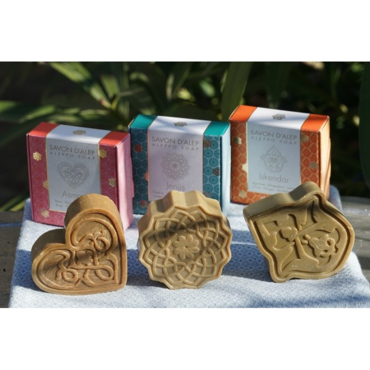 Savon d'Alep parfumé "Iskendar", aux notes d'agrumes - 100g - Karawan