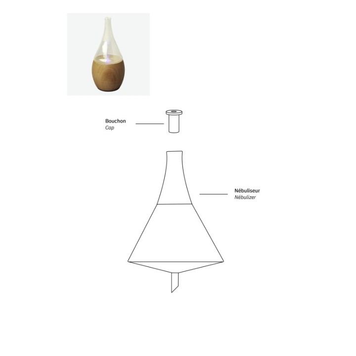 Ersatzdeckel aus Glas für NALIA Diffusor - Innobiz