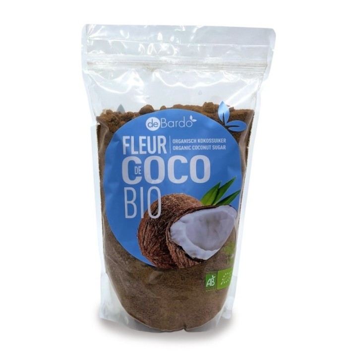 Puro Zucchero di Fiore di Cocco Biologico, Non-raffinato - 1 kg - De Bardo