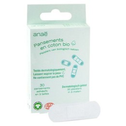 BIO-Baumwollpflaster - Sortiment von 3 Größen, 30 St. - Anaé