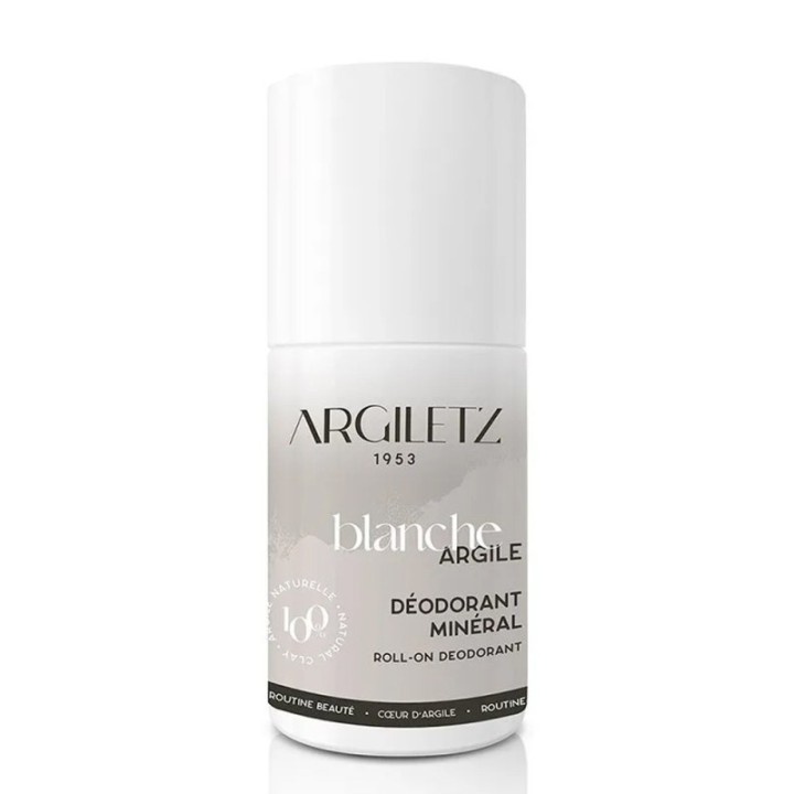 Déodorant roll-on à l’argile blanche et calendula, 100% naturelle - 50ml - Argiletz