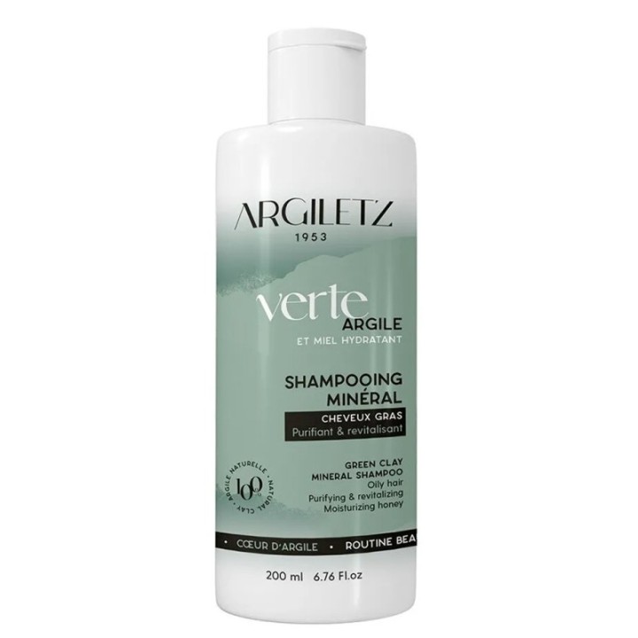 Shampoing pour cheveux gras à l'argile verte et au miel, combat le sébum et hydrate - 200ml - Argiletz