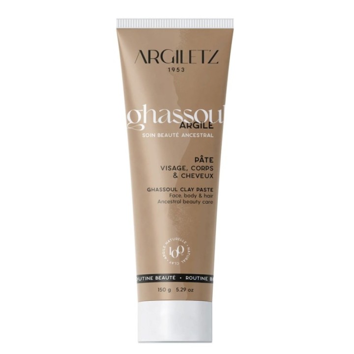 Masque à l’argile ghassoul, Purifie et revitalise - Visage & le corps - 150g - Argiletz