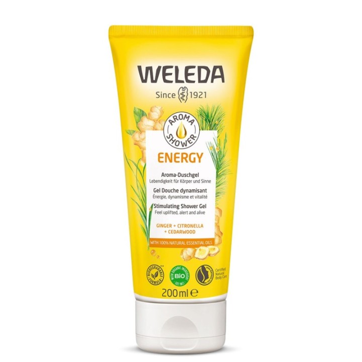 Gel Douche aromatique ENERGY au Gingembre, Citronnelle & bois de cèdre - 200ml - Weleda