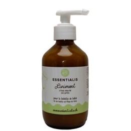 Liniment 100% naturel Suisse à l'huile d'olive, sans parfum - Bouteille en verre 250ml - Essentialis