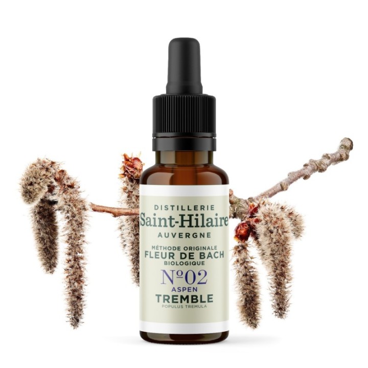 Fleurs de Bach BIO "Méthode original", N° 2, Tremble, Aspen (Populus tremula) - 20ml - Saint-Hilaire