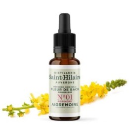 Fleurs de Bach BIO "Méthode original", N° 1, Aigremoine, Agrimony (Agrimonia eupatoria) - 20ml - Saint-Hilaire