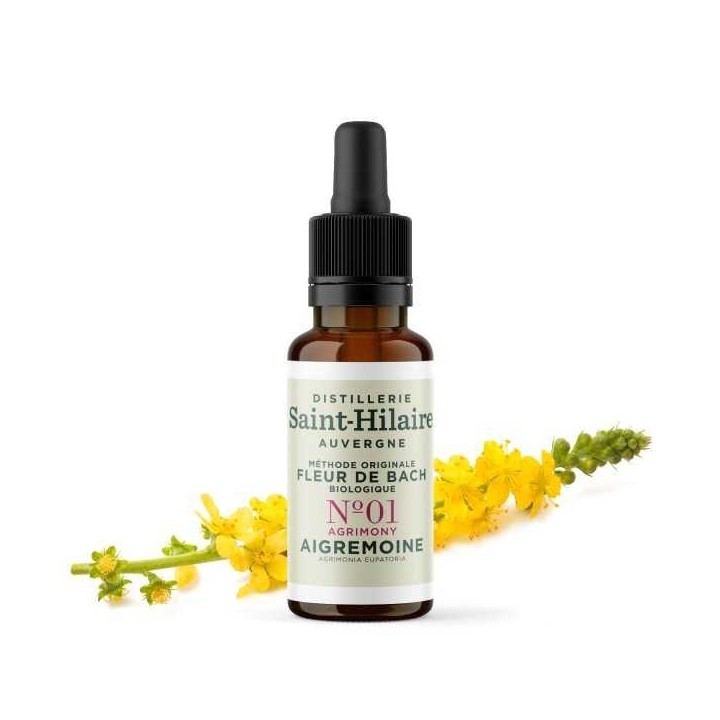 Bachblüten BIO "Original Methode", Nr. 1, Odermennig, Agrimony (Agrimonia eupatoria) - 20ml - Saint-Hilaire