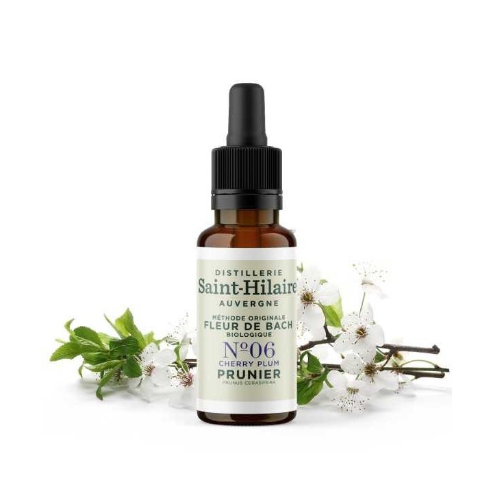Fleurs de Bach BIO "Méthode original", N° 6, Prunier, Cherry Plum (Prunus cerasifera) - 20ml - Saint-Hilaire