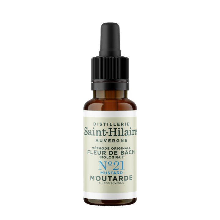 Fleurs de Bach BIO "Méthode original", N° 21, Moutarde, Mustard (Sinapis arvensis) - 20ml - Saint-Hilaire