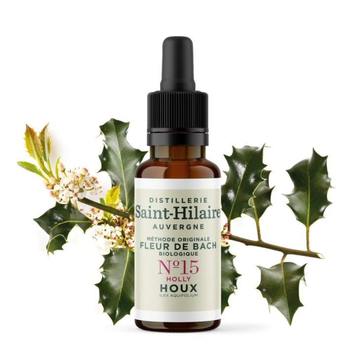 Bachblüten BIO "Original Methode", Nr. 15, Stechpalme, Holly (Ilex aquifolium) - 20ml - Saint-Hilaire