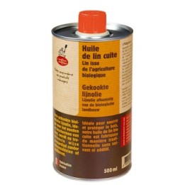Olio di lino cotto biologico, protezione tradizionale del legno - 500ml - La Droguerie écologique