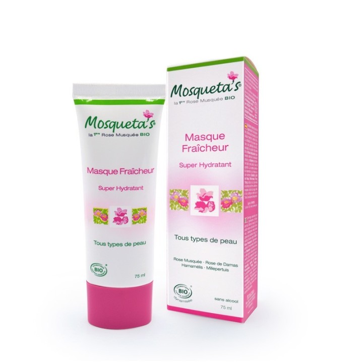 Masque Fraîcheur BIO Super-Hydratant à la Rose musquée - 75ml - Mosqueta's