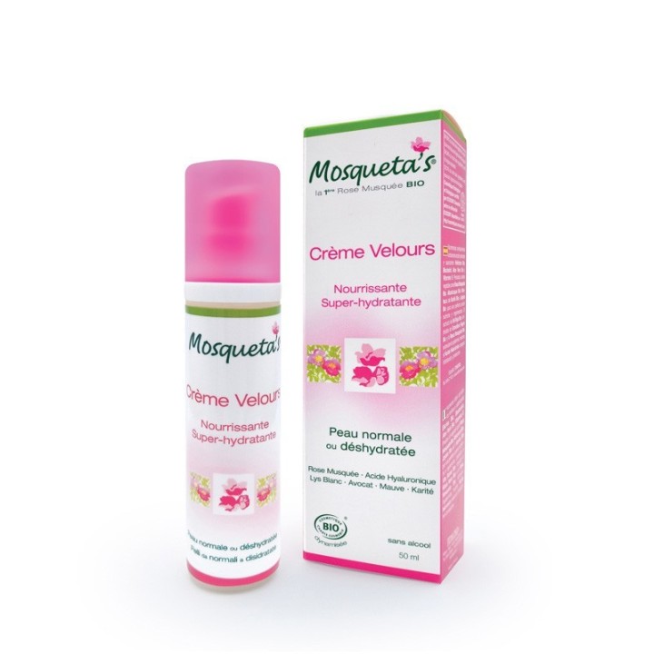 Samtweiche, stark hydratisierende Bio Creme mit Hagebutte - 50 ml - Mosqueta's 