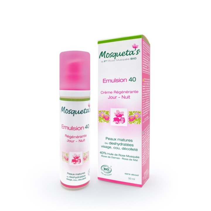 Emulsion40 - Régénérante visage cou décolleté - Mosquetas - 50ml