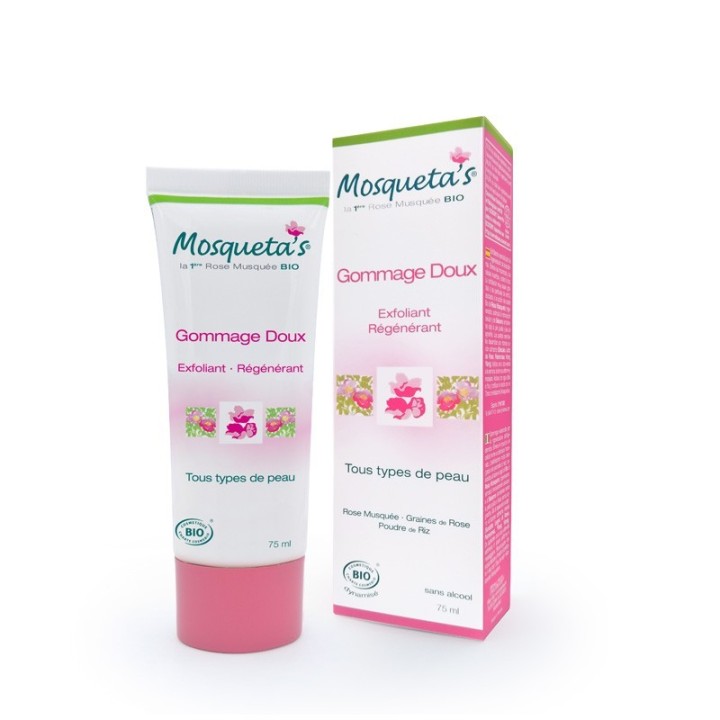 Gommage doux, Esfoliante Rigenerante (Rosa e Riso) - 75ml - Mosqueta's