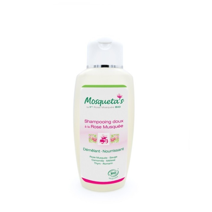 Shampooing doux BIO, démêlant et nourrissant - 200ml - Mosqueta's