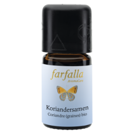 Huile essentielle (Ethérée) - Coriandre BIO (graines) - 100% naturelle et pure -  5ml - Farfalla