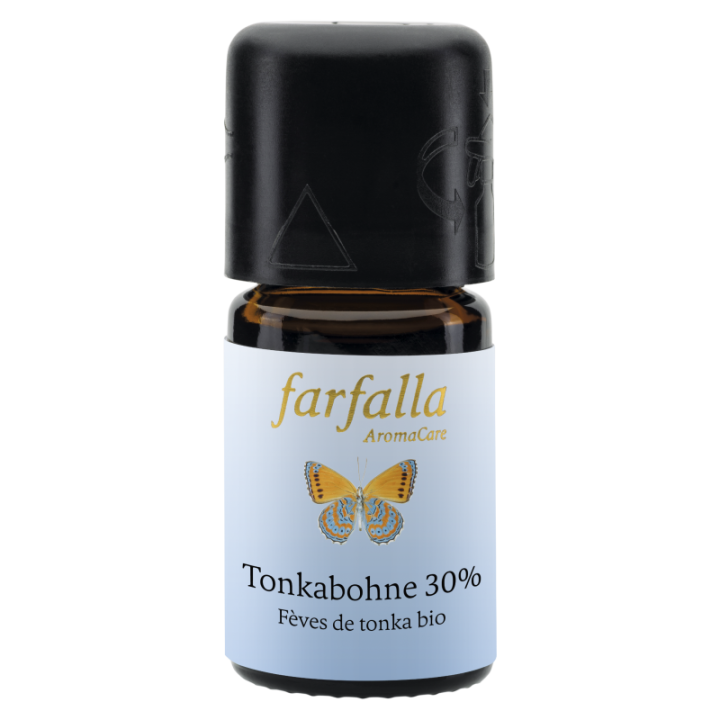Olio Essenziale Bio - Fava Tonka biologica 30% (70% Alc.) - 100% naturale - 5ml - Farfalla