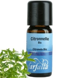 Huile essentielle (Ethérée) - Citronnelle Bio - 100% naturelle et pure -  10ml - Farfalla
