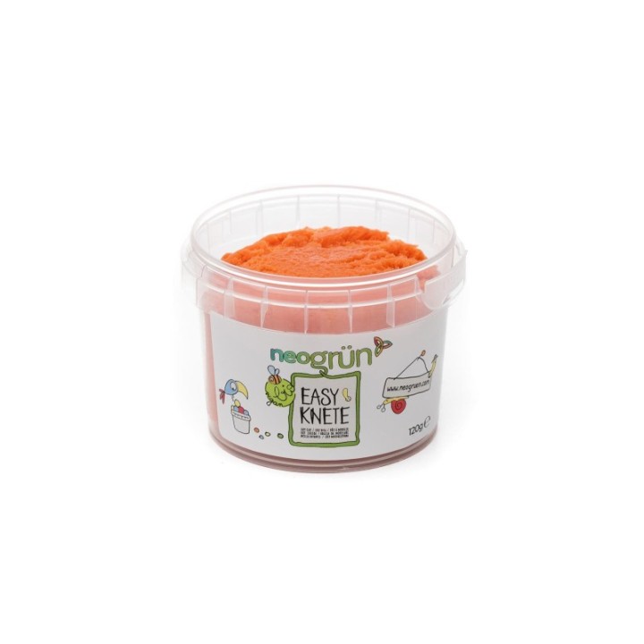 Argilla da modellare per bambini, morbida e facile da modellare - Ecologica e sicura! - Arancione, 120g - neogrün