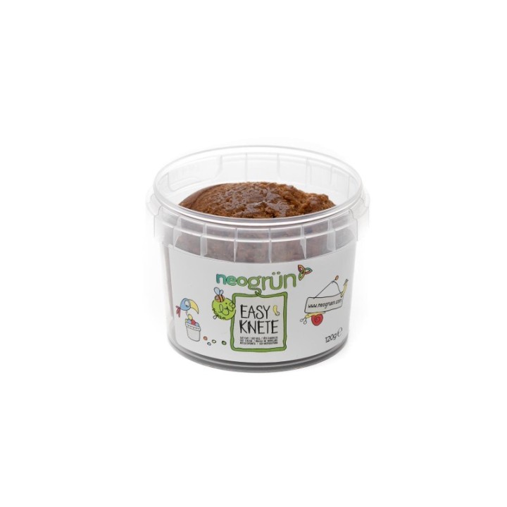 Argilla da modellare per bambini, morbida e facile da modellare - Ecologica e sicura! - Marrone, 120g - neogrün