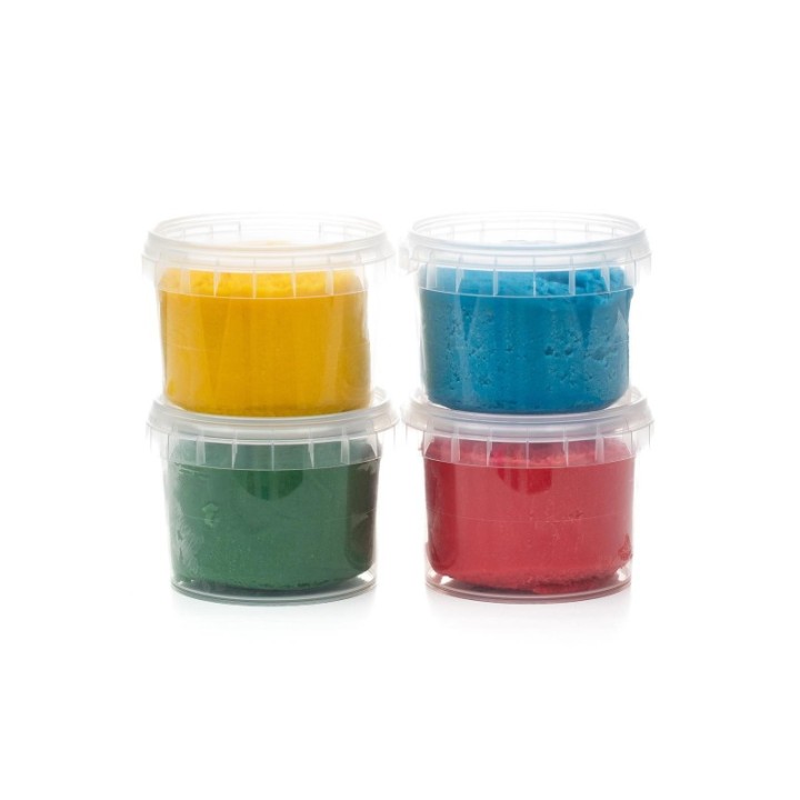 Knetmasse für Kinder, weich und leicht zu formen - Umweltfreundlich & sicher! - Pack "YUKI", 4x120g - neogrün