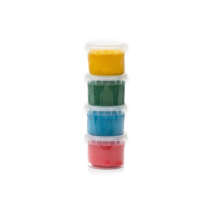 Knetmasse für Kinder, weich und leicht zu formen - Umweltfreundlich & sicher! - Pack "YUKI", 4x120g - neogrün