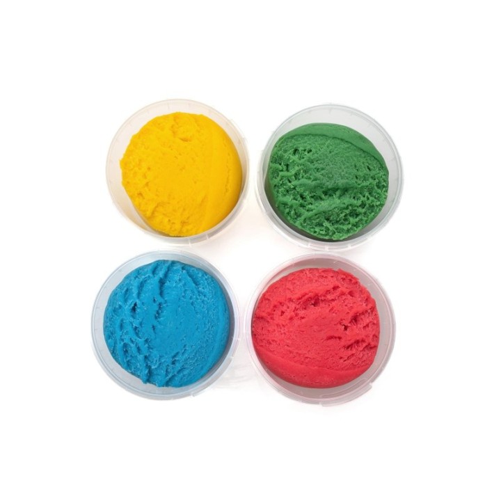 Knetmasse für Kinder, weich und leicht zu formen - Umweltfreundlich & sicher! - Pack "YUKI", 4x120g - neogrün