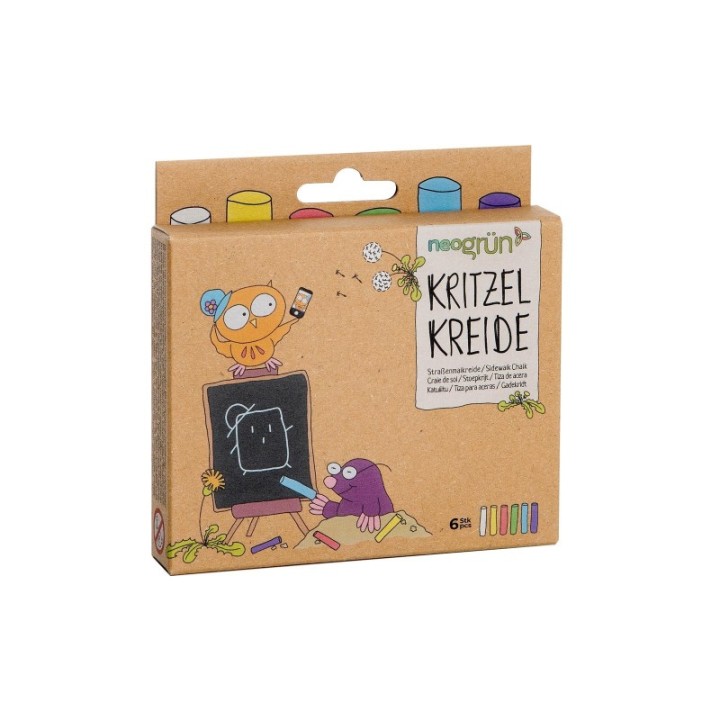 Gesso colorato per bambini - Ecologico e sicuro! - 6 colori - neogrün