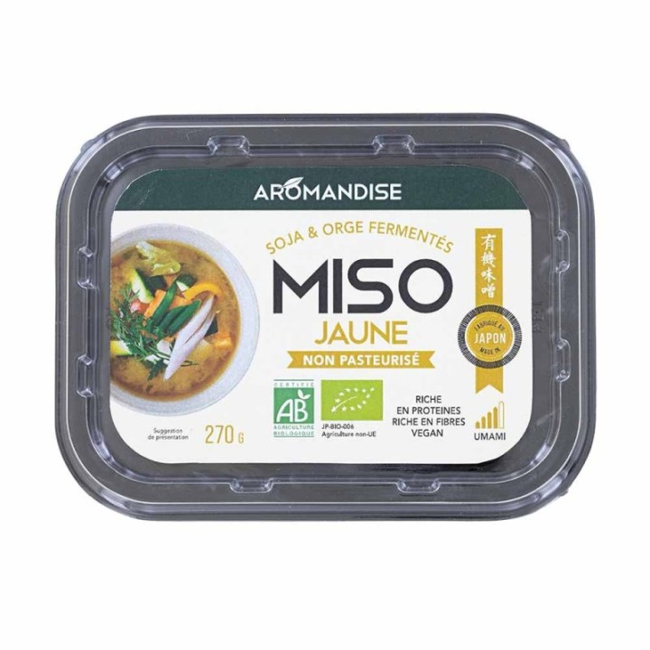 Miso Jaune Traditionnel BIO, Le Booster de Saveurs Umami - 270g - Aromandise