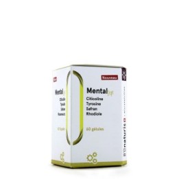Mental TOP - Citicolin, Tyrosin, Rhodolia & Safran, um Ihre mentale Belastung zu zähmen - 60 Kapseln - BIOnaturis