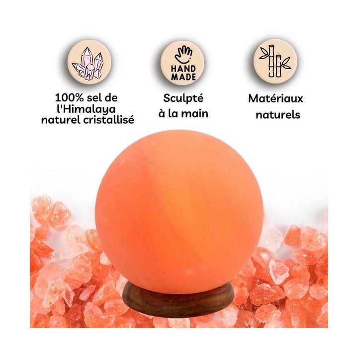 Himalaya-Salzkristall-Mondlampe - 1,9 kg - ZEN'Arôme