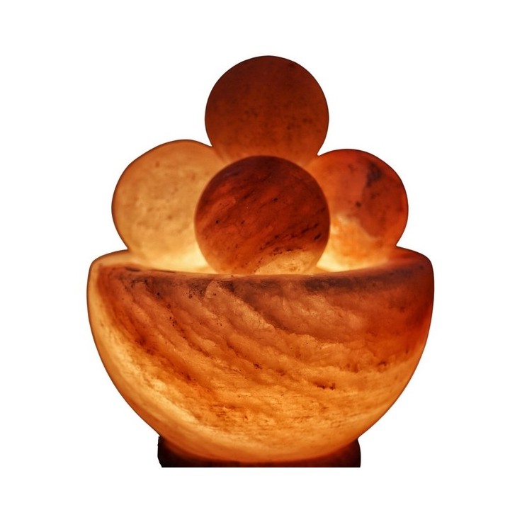 Lampada di sale dell'Himalaya con 4 sfere di massaggio in sale - 2 kg - ZEN'Arôme