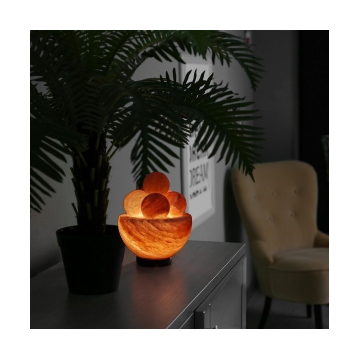 Lampada di sale dell'Himalaya con 4 sfere di massaggio in sale - 2 kg - ZEN'Arôme
