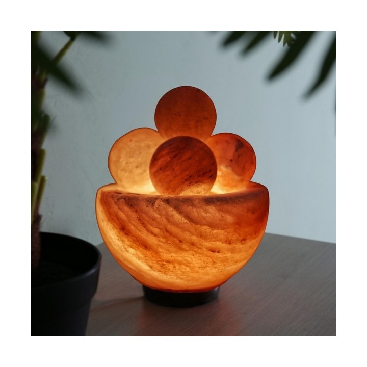 Lampada di sale dell'Himalaya con 4 sfere di massaggio in sale - 2 kg - ZEN'Arôme