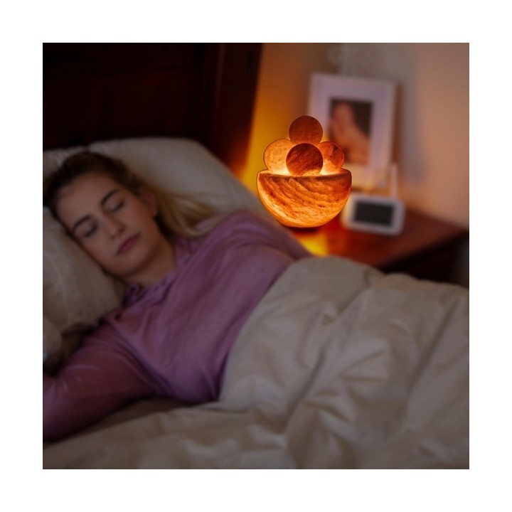 Lampada di sale dell'Himalaya con 4 sfere di massaggio in sale - 2 kg - ZEN'Arôme