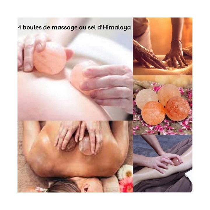 Lampada di sale dell'Himalaya con 4 sfere di massaggio in sale - 2 kg - ZEN'Arôme