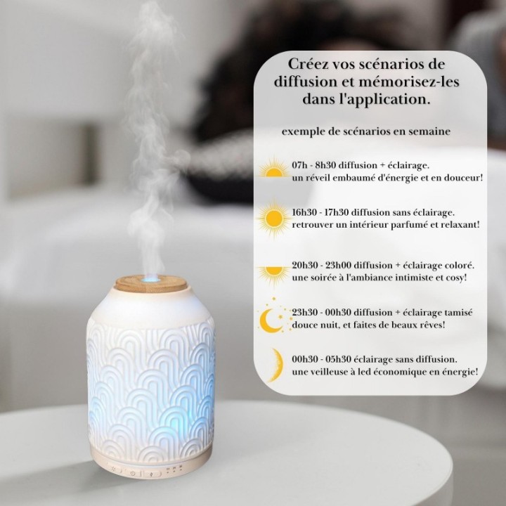 Diffusore Connesso di Oli Essenziali, Ultrasonico - PRAGA - ZEN'Arôme