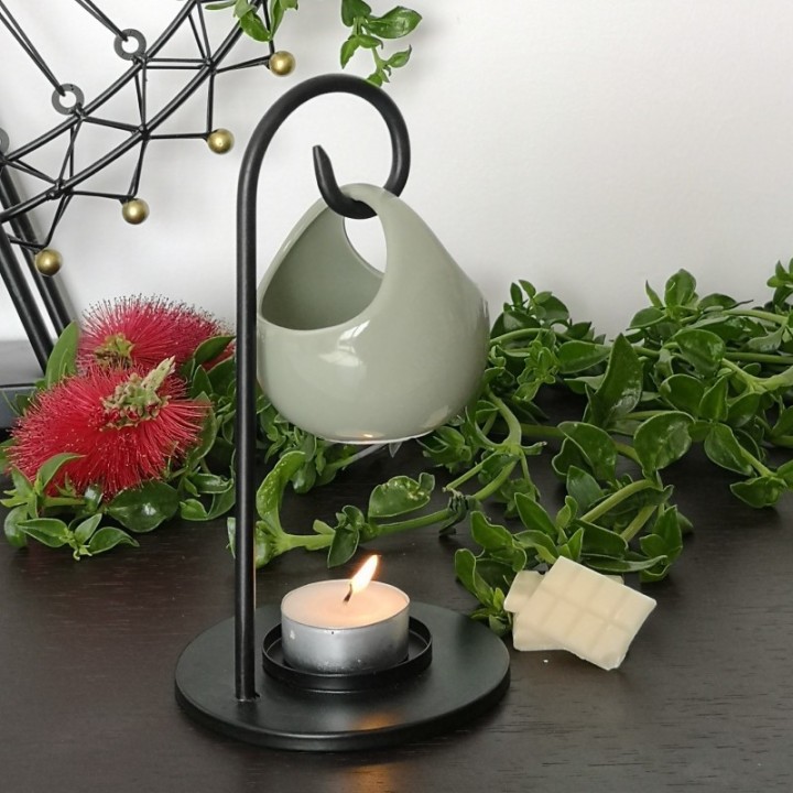 Brûle parfum à bougie en céramique et métal, Série Inspiration SEIS - ZEN'Arôme