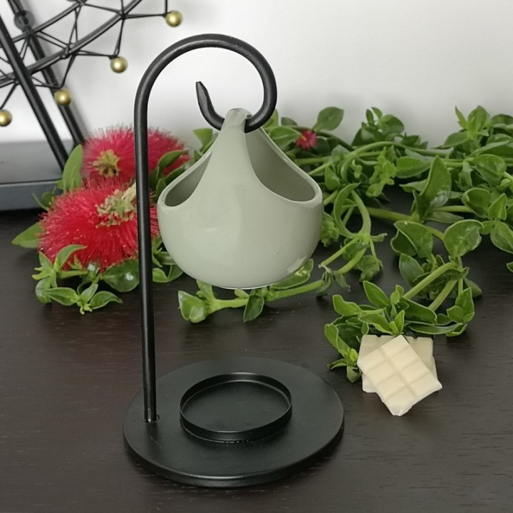 Brûle parfum à bougie en céramique et métal, Série Inspiration SEIS - ZEN'Arôme