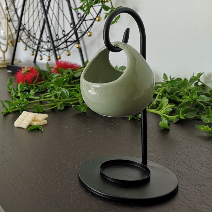Brûle parfum à bougie en céramique et métal, Série Inspiration SEIS - ZEN'Arôme