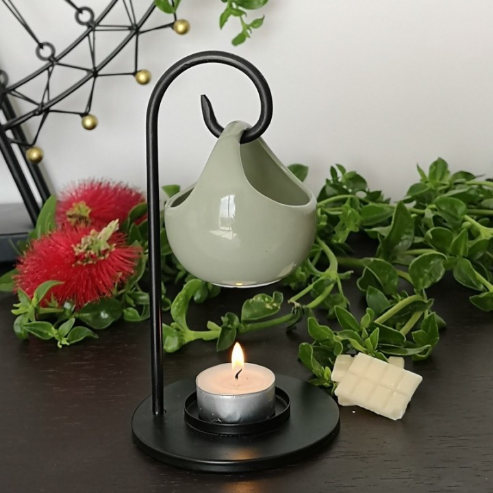 Brûle parfum à bougie en céramique et métal, Série Inspiration SEIS - ZEN'Arôme