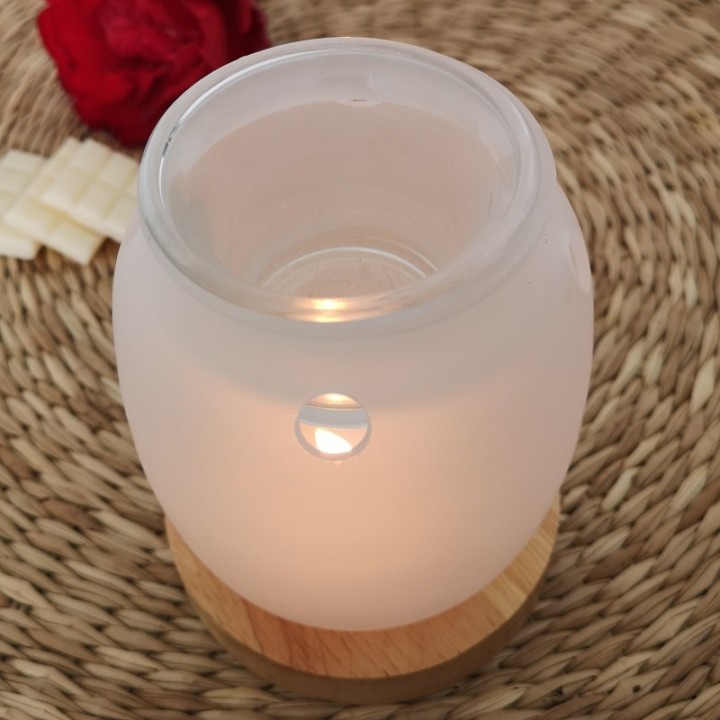 Bruciatore di profumo per candele in vetro e legno, serie Inspiration SIETE - ZEN'Arôme