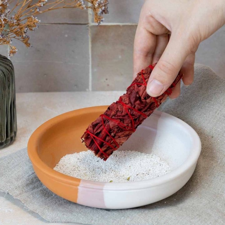Treccia di Salvia "Sangue di Drago" - Purificazione Spirituale & Armonia - Circa 10cm - Les encens du monde