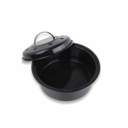 Schwarzer Kochtopf aus emailliertem Stahl, geeignet für Solarkocher - 1000g, 3,5 Liter - COOKUP XL- Brother Solar